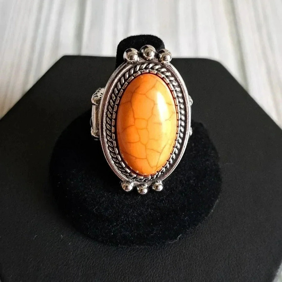 Paparazzi Accessories | Fashion Ring | Orange | Fits Size 6 to 10 | NWT - Picture 2 of 2